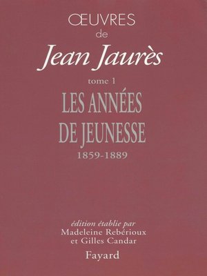 cover image of Oeuvres, tome 1